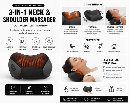Valevor Therma-relief 3-in-1 neck therapy pillow
